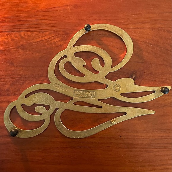 Vintage 1986 James‎ Monroe Ash Lawn Highland Solid Brass Cypher Trivet - Picture 2 of 10